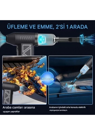 Mini Şarjlı Hava Üfleyici Ve Vakumlu El Süpürgesi 5324