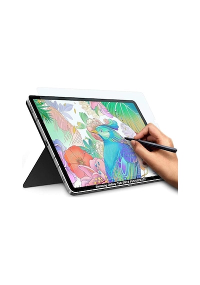 Samsung Galaxy Uyumlu Tab S9 Fe Plus 12.4 Inç Sm-x610 İle Paper Like Kağıt Hissi Mat 9h Nano Ekran Koruyucu