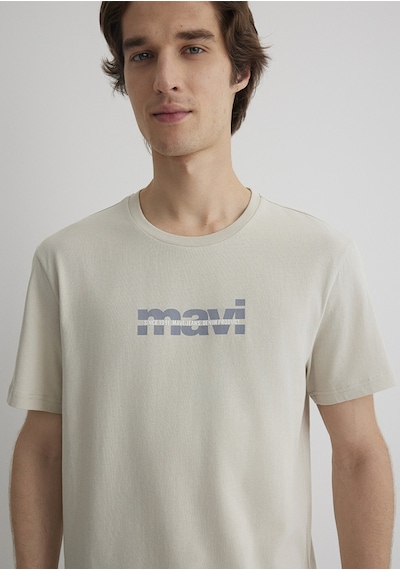 Mavi - Mavi Logo Baskılı Gri Tişört 0610943-70144 Gri