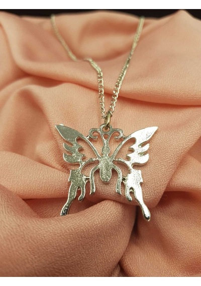 Tezzgelsin Unisex Kelebek Kolye Gümüş