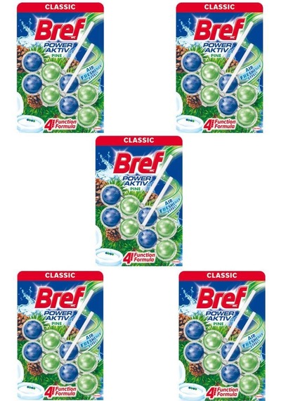 Bref 5'li Power Aktif Çam Klozet Bloğu 2 x 50 G