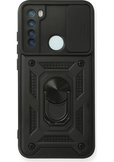 Newface Xiaomi Redmi Note 8 Kılıf Pars Lens Yüzüklü Silikon - Siyah
