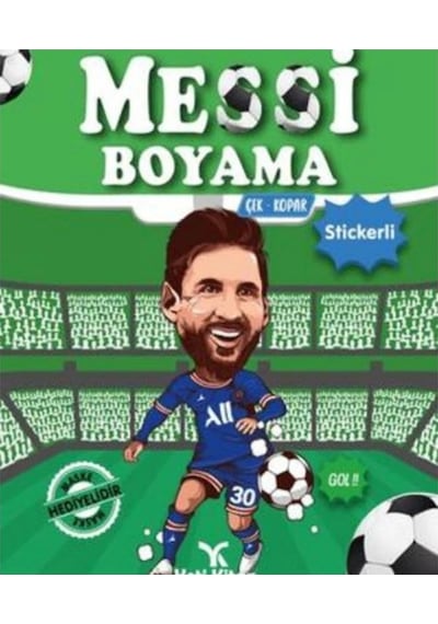 Efsane Futbolcular Boyama Kitabı Stickerlı-maskeli - Messi Ronaldo Neymar Mbappe + Telefon Standı