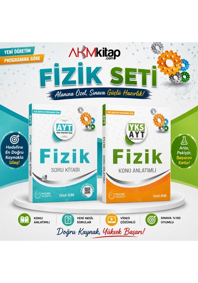 Ayt Fizik Konu Anlatımı Ve Soru Bankası 2 Kitap Set Palme Yayınları