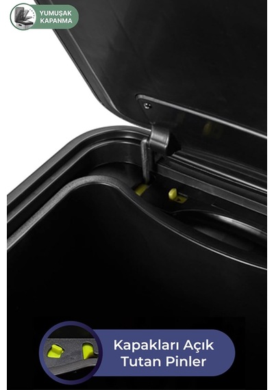 Ecoslim Dikey 30l Pedallı Çöp Kovası Diğer