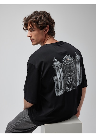 Gsstore X Midground Erkek T-shirt E251217 Siyah