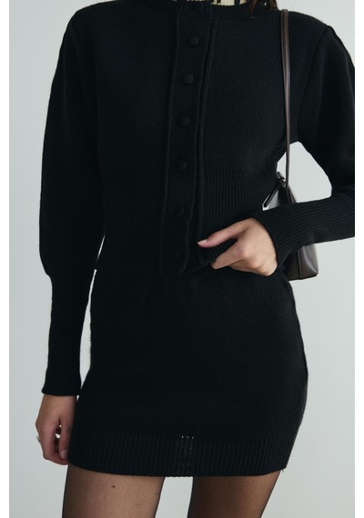 Suud Collection Siyah Lucy Triko Hırka