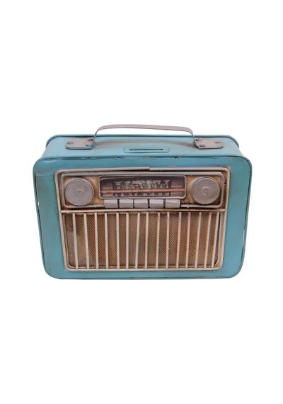 Dekoratif Metal Radyo Kumbaralı Hediyelik