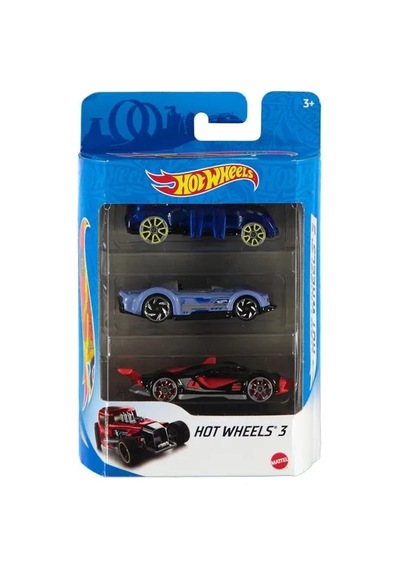 Hot Wheels 3'lü Araba Seti K5904 Şeffaf