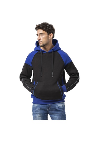 Cipo & Baxx Cl591 Erkek Hoodie Sweatjacket Fermuarlı, Kapüşonlu, Modern Baskılı Sweatshirt Siyah