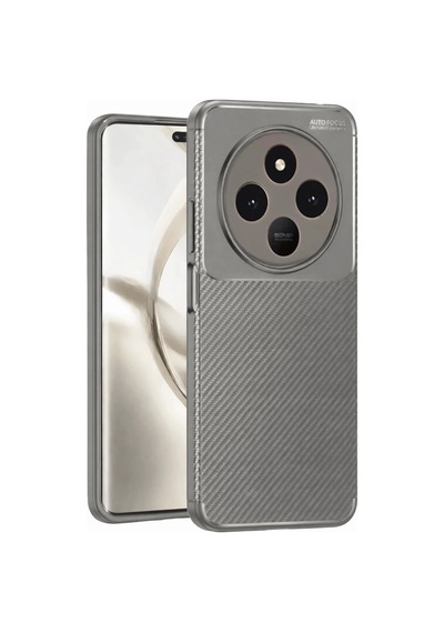 Tecno Spark 30 Kılıf Auto Focus Karbon Kapak - Gri -