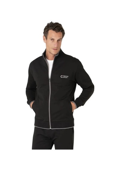 Pierre Cardin 7120 Erkek Uzun Kollu Dik Yaka Eşofman Takımı-siyah Siyah