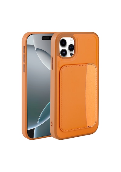 Zore Apple iPhone Uyumlu 11 Kılıf Kartlıklı Zore X-kart Silikon Kapak - Turuncu
