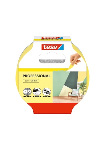 Profesyonel Maskeleme Bandı, Keskin Kenar Boya Bandı, 25mx25mm