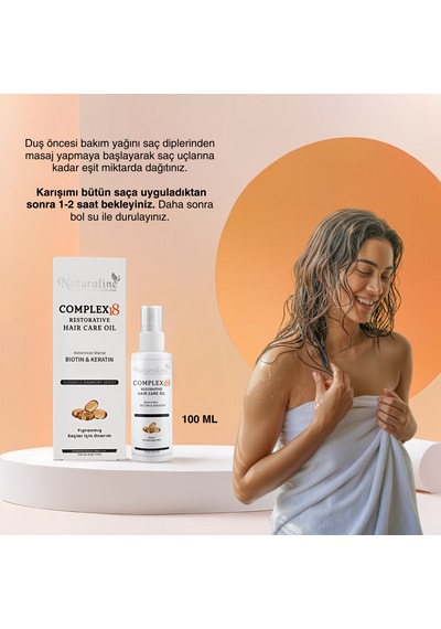 Complex 18 Bitkisel Yağlı Saç Bakım Yağı Kırık Karşıtı & Onarıc