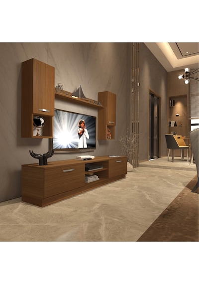 Decoraktiv Eko 5dab Mdf Dvd Tv Ünitesi Tv Sehpası Ceviz