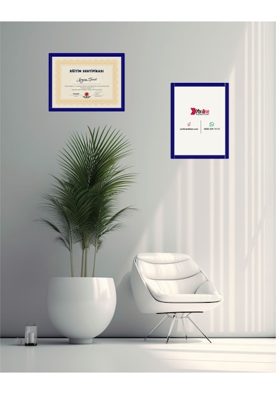 Lacivert Sertifika&diploma Çerçevesi