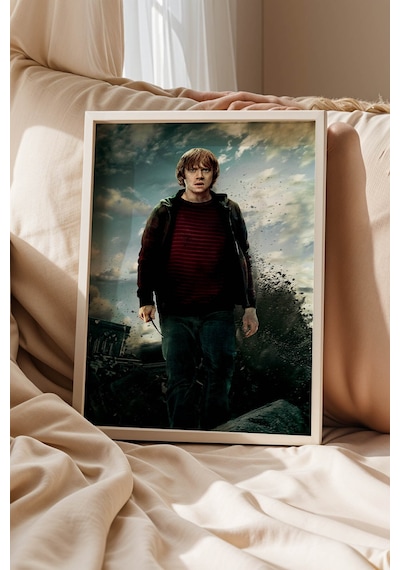 Ron Weasley Hogwarts Savaşı Çerçeveli Tablo - Lüks Harry Potter Karakter Posteri Modern Duvar Dekoru Beyaz Ron Weasley Hogwarts Savaşı Çerçeveli Tablo - Lüks Harry Potter Karakter Posteri Modern Duvar Dekoru Beyaz