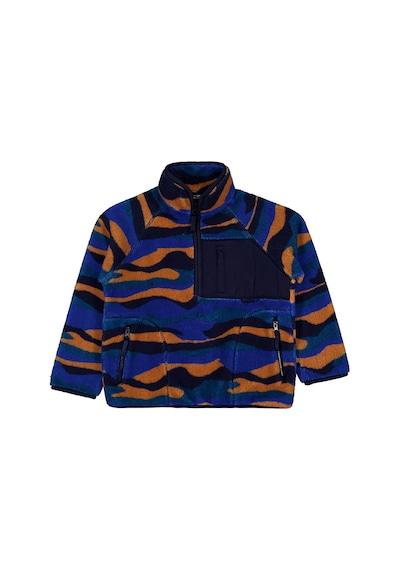 Civil Boys Karışık Dalga Desenli 6-9 Yaş Sweatshirt - Mavi Saks Mavisi