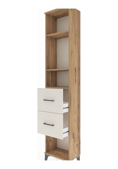 Arges Dolap 3 Raflı 2 Çekmeceli 44x30x221 Çam-aytaşı Çam