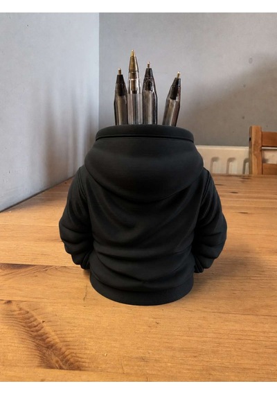 3d Baskı Kapüşonlu Sweatshirt Kalemlik - Masaüstü Organizer-siyah Diğer