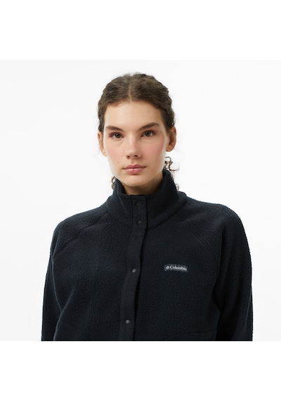 Columbia Jasper Ridge Pebbled Fleece Full Snap Kadın Siyah Outdoor Sweatshirt Al5610