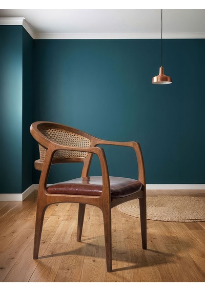 Kensington Rattan İskandinav Ahşap Sandalye Ceviz