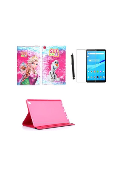 Huwaeı Mediapad T5 10 10.1" Kılıf Kabartma Resimli Kılıf + Ekran Koruyucu + Kalem Kapaklı Kılıf