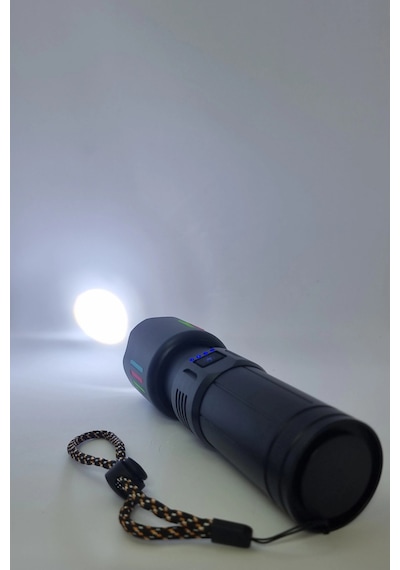 Klight Kl-922 3000 Lm Şarjlı Güçlü Uzun Menzil Araç-acil Durum Led El Feneri Çok Renkli