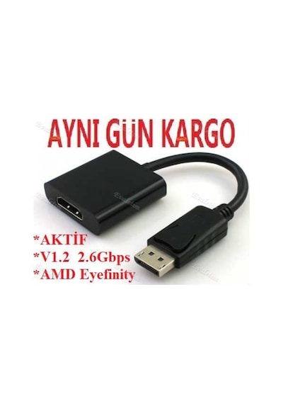 Displayport To Hdmı 4911P Aktif Çevirici Dönüştürücü Eyefinity Ad