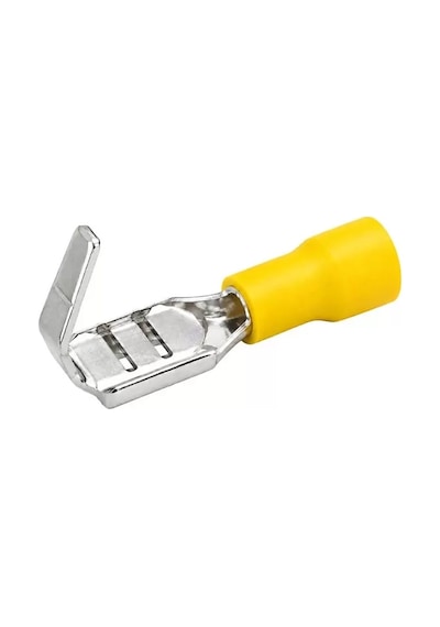 Powermaster Pm-39076 4-6mm2 Kesit 26x7x6mm Soket Sarı İzoleli Kablo Pabucu 100'lü Paket