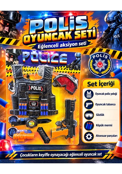 Oyuncak Komando Bordo Bere Asker Polis Seti Hedefli Dart Seti Yelekli Aksiyon Seti 10-16 Parça Kamuflaj