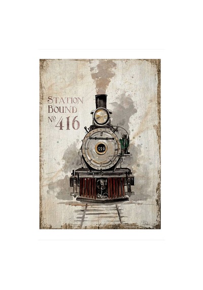 Bedeko Buharlı Tren Mdf Poster 35 Cm X 50 Cm