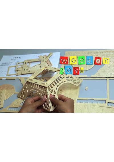 3D Ahşap Puzzle -  Helikopter