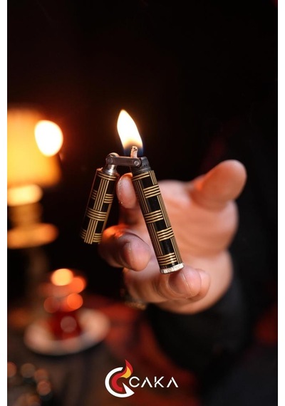 Caka Lighter Lineara Nero Benzinli Çakmak - Ckl-026