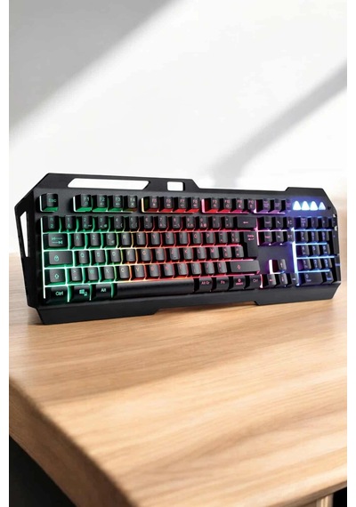 Bay Q Klavye Rgb Işıklı Klavye Ve Mouse Seti Kablolu Mouse  Najmaddin 97356326