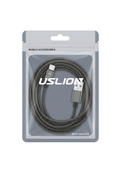 Uslıon 7a Usb C Tipi Kablo Hızlı Şarj Veri Kablosu Hızlı Şarj Qc3.0 Usb