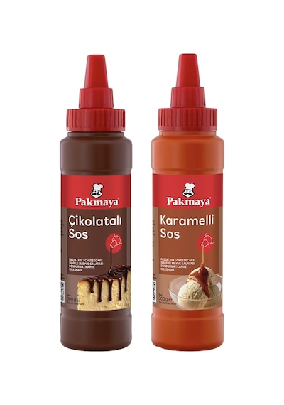 Pakmaya Sıvı Tatlı-pasta-dondurma Sosu 300 Ml Çikolata Ve Karamelli 2 Li Set