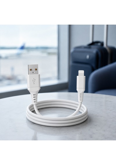 Hepu Nova Series Hp-nyk005 Usb-a To Lightning 3.1a Hızlı Şarj Ve Veri Transfer Kablosu 1 Metre İphone İpad Ve Lightning Destekli Apple Cihazları İle Uyumlu Beyaz