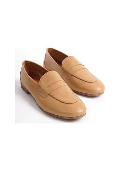 Mubiano Hakiki Deri Collection Kadın Loafer & Babet Camel -mcmng12103-cml Camel