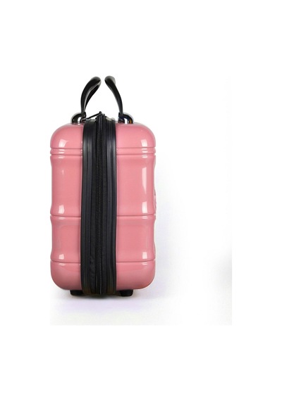 Polo&sky Azra Model Pembe Pp Poliproilen Kırılmaz Makyaj Çantası El Valizi