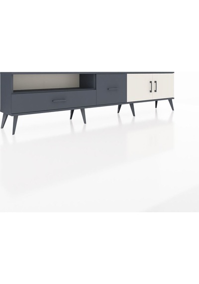 Arges Tv Ünitesi 2 Raflı 2 Çekmeceli 2 Kapaklı 220x30x51 Antrasit-aytaşı/antrasit Aytası/antrasıt - Antrasıt Arges Tv Ünitesi 2 Raflı 2 Çekmeceli 2 Kapaklı 220x30x51 Antrasit-aytaşı/antrasit Aytası/antrasıt - Antrasıt