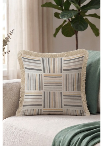 Çizgili Geometrik Saçaklı Yastık Kılıfı - Patchwork Bohem Vizon Gri Krem Püsküllü Kırlent Kılıfı Sessiz Atlas Halo Çizgili Geometrik Saçaklı Yastık Kılıfı - Patchwork Bohem Vizon Gri Krem Püsküllü Kırlent Kılıfı Sessiz Atlas Halo