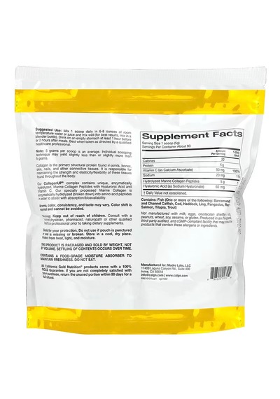 California Gold Nutrition Collagenup Hydrolyzed Marine Collagen 464 G