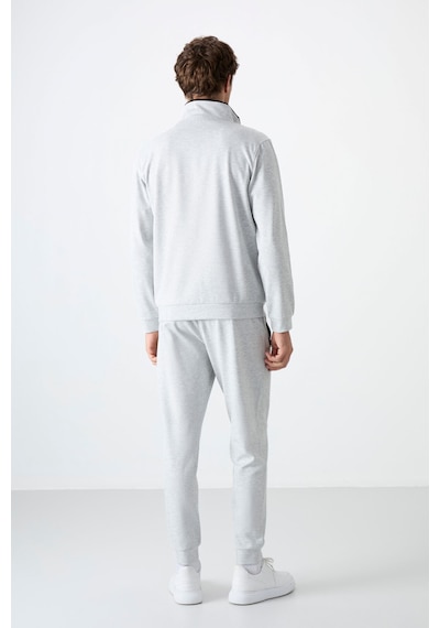 Tommy Life Hugo Gri Melanj Jogger Erkek Eşofman Takım - 85198 GRİ MELANJ