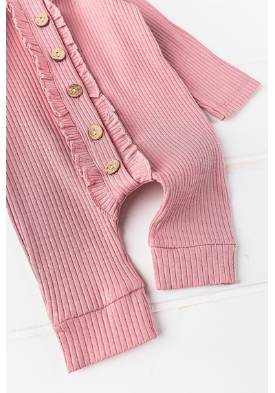 Babymod Önden Düğmeli Fırfırlı Kız Bebek Tulum