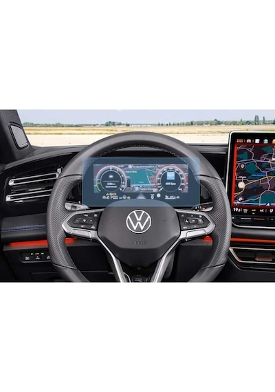 Volkswagen Yeni Tiguan E-tsi 10.25 Inç Dijital Gösterge Panel Uyumlu 9h Nano Ekran Koruyucu 2024