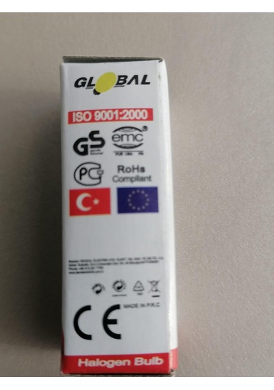 Global G9 Duylu 40 Watt Buzlu Halojen Ampul Sarı Işık Boy:3,5 Cm En:1,2 Cm 2 Li Paket