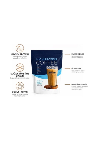 Shazel Yüksek Proteinli Soğuk Kahve Klasik 200g Doypack Aromalı X 6 Adet 200 G