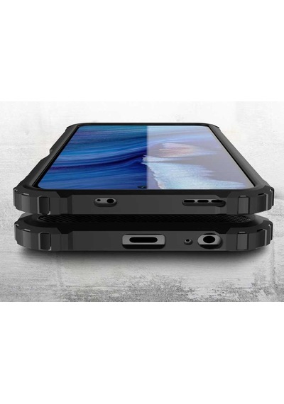 Noktaks - Xiaomi Uyumlu Xiaomi Redmi Note 10s - Kılıf Çift Katman Zırh Tank Crash Military Kapak - Kırmızı T17036 Kirmizi